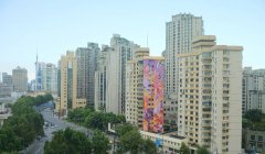 「为爱上色」55米最高墙绘落地上海，为城市建设